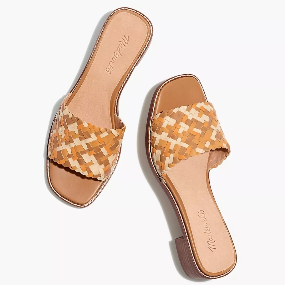 Madewell Cassady Mule in Woven Leather Sandals Size 6
